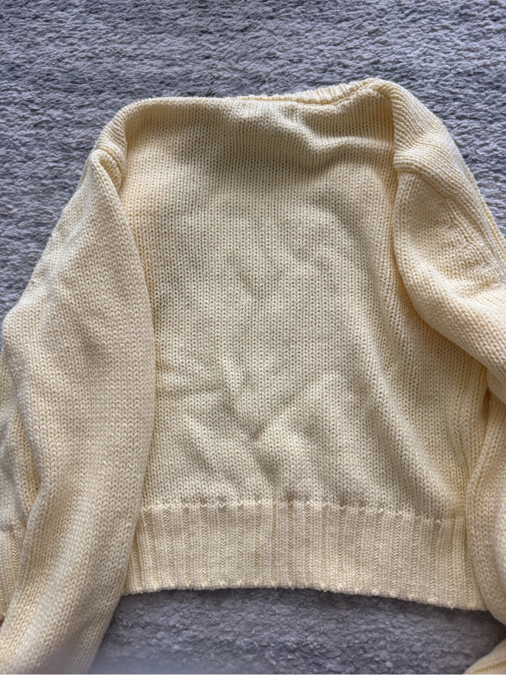 Luna x Sol Women's Yellow Knit Cardigan - Picture 3 of 4